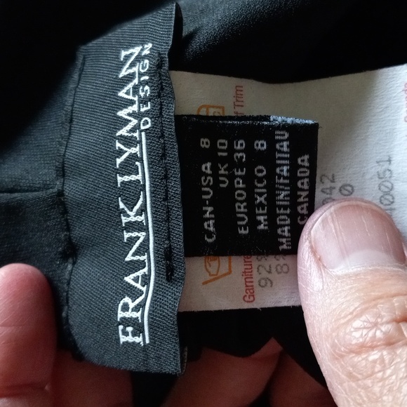 Frank Lyman Design Gorgeous Black Party Evening Midi Dress Size 8 US Excel. Cond - Picture 8 of 9